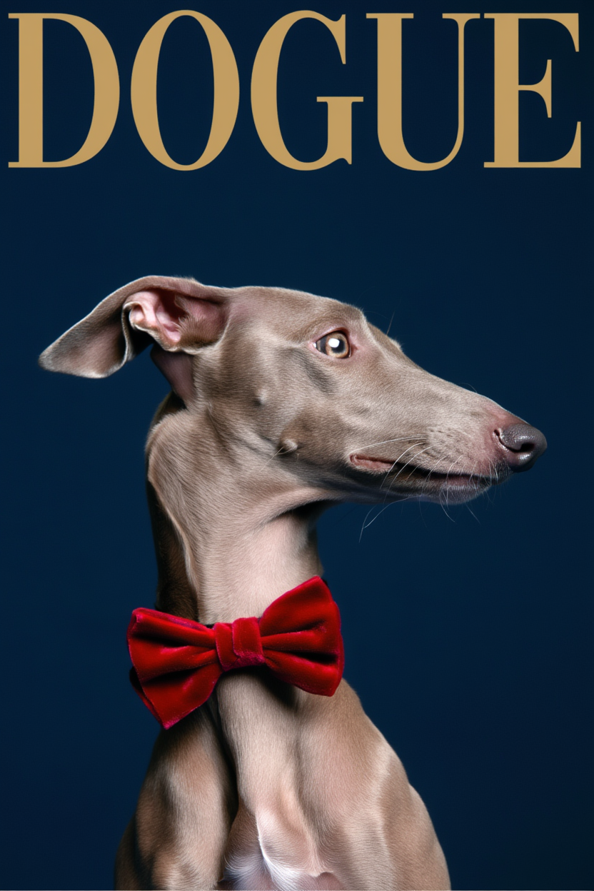Set of 4 DOGUE Wall Art Prints | Curated Fashion Dog Collection | Minimalist Pet Decor