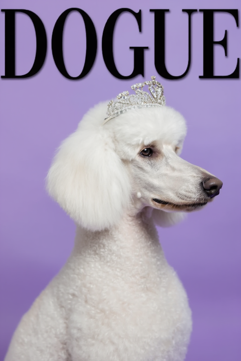 Set of 4 DOGUE Wall Art Prints | Curated Fashion Dog Collection | Minimalist Pet Decor