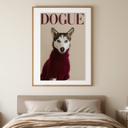 Dogue – Husky Fashion Cover – Minimalist Wall Art Print