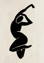 Set of 2 Light Brown Vase Variation + Dancing Shadow Poster | Contemporary Still Life & Minimal Abstract Wall Art Prints