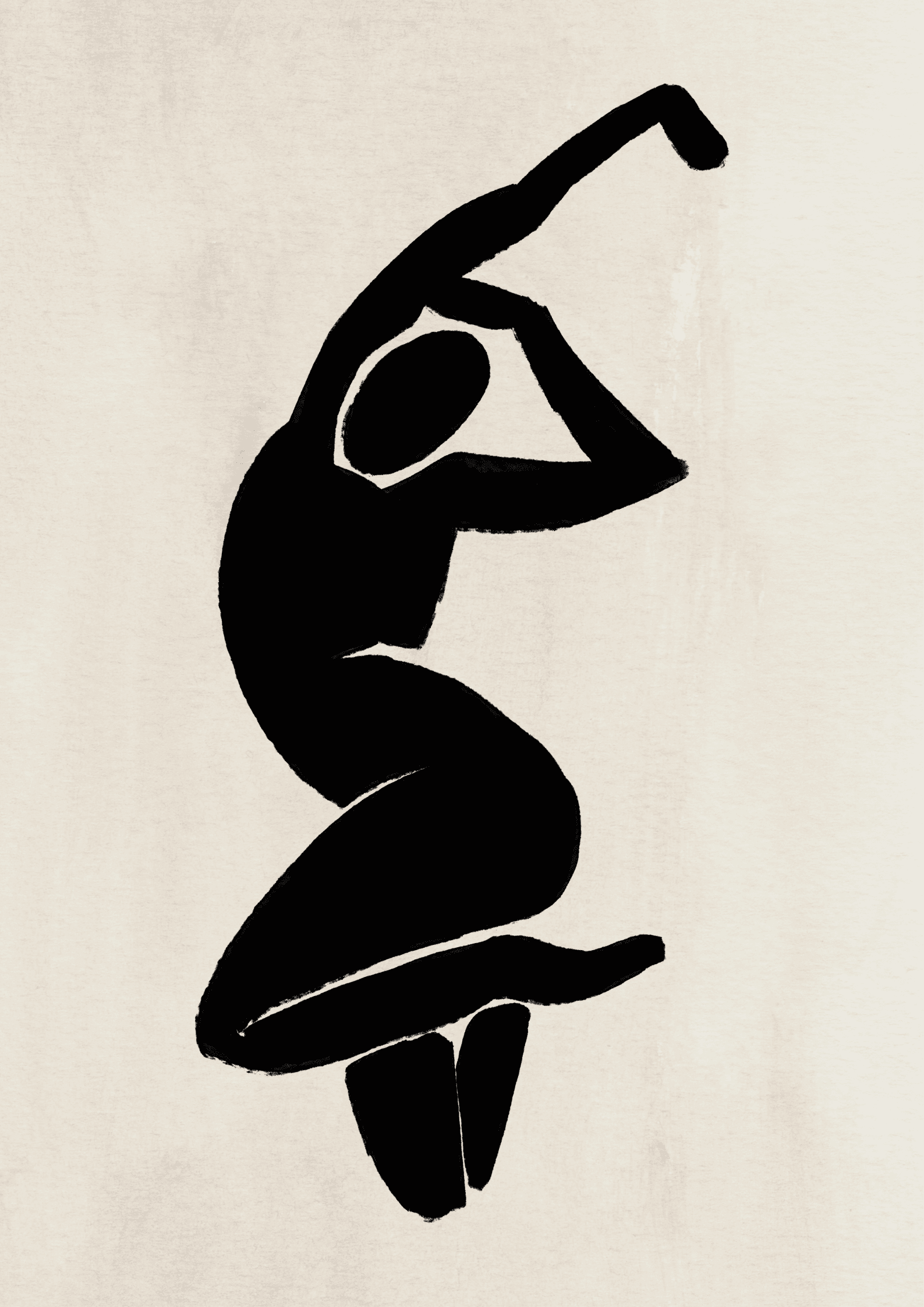 Set of 2 Light Brown Vase Variation + Dancing Shadow Poster | Contemporary Still Life & Minimal Abstract Wall Art Prints
