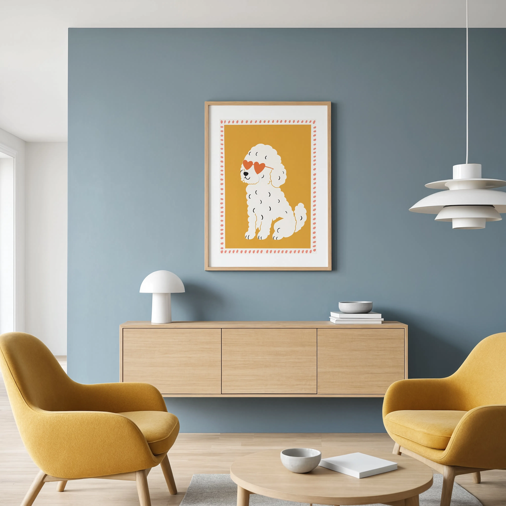 Playful Dog | Contemporary Animal Wall Art