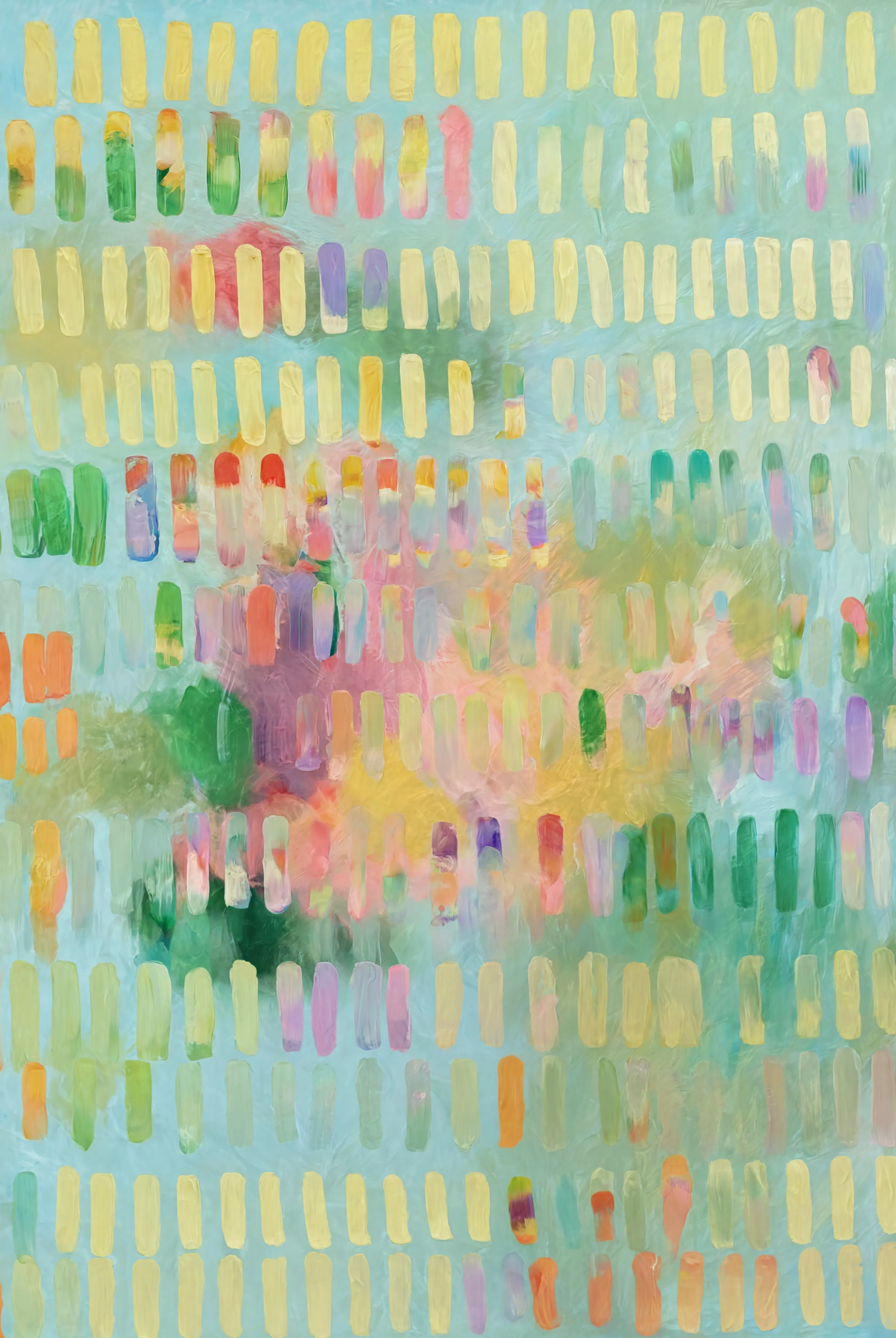 Dashed Pastel Abstract Variation | Modern Abstract Wall Art