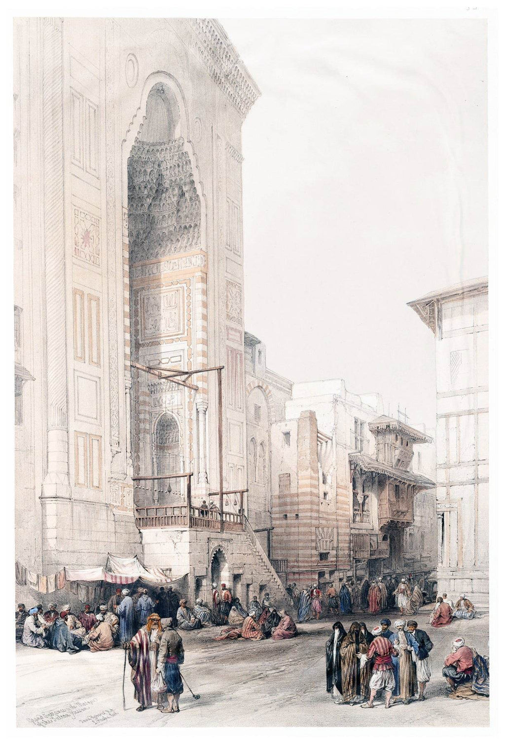 David Roberts - Grand entrance to the Mosque - Hakyarts