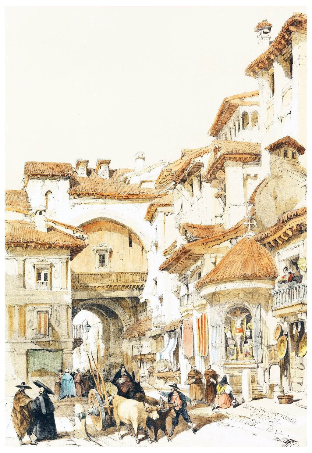 Sketches in Spain by David Roberts – 19th-Century Travel & Architectural Art Print - Hakyarts