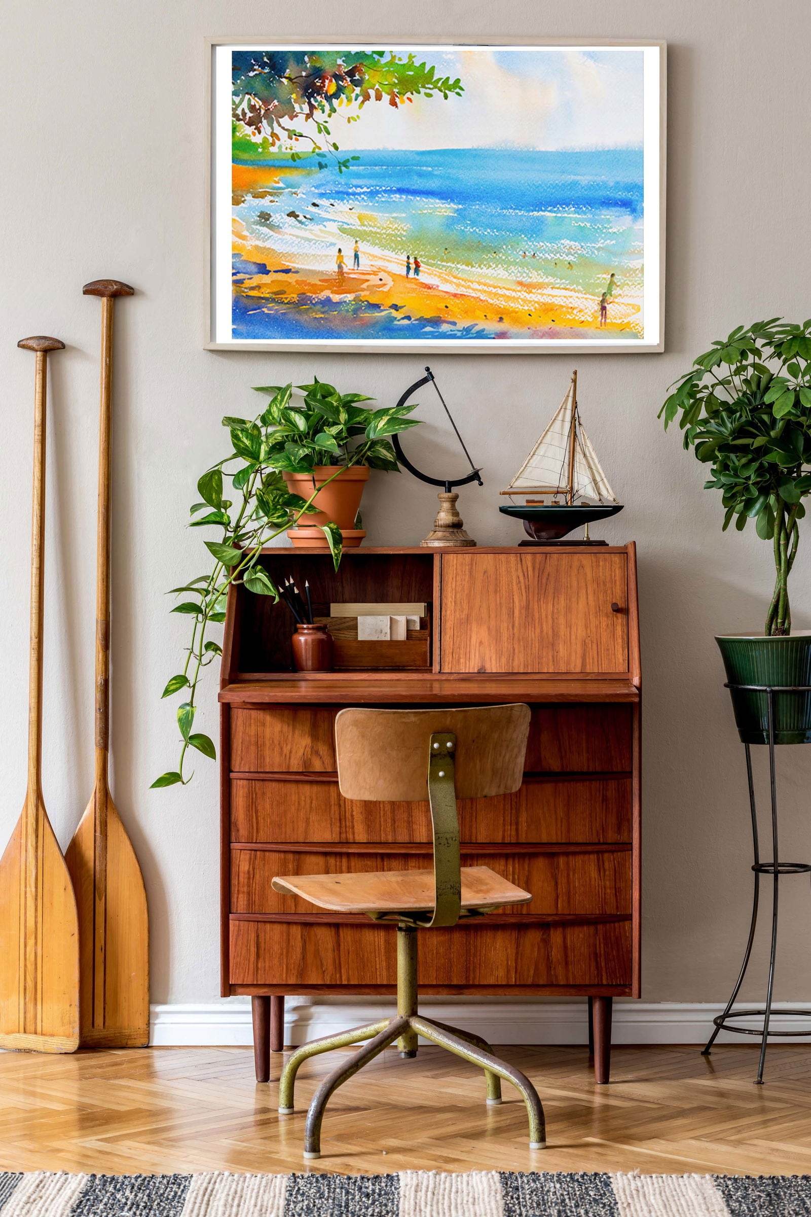 Day At The Beach Poster - Hakyarts