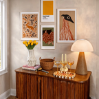 Set of 4 – Playful Folk Animal & Minimalist Home Wall Art Print Collection
