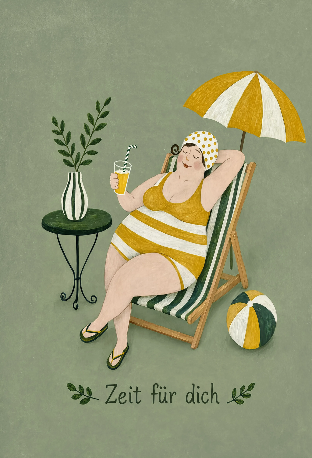 Time for Yourself | Contemporary Folk Art Print
