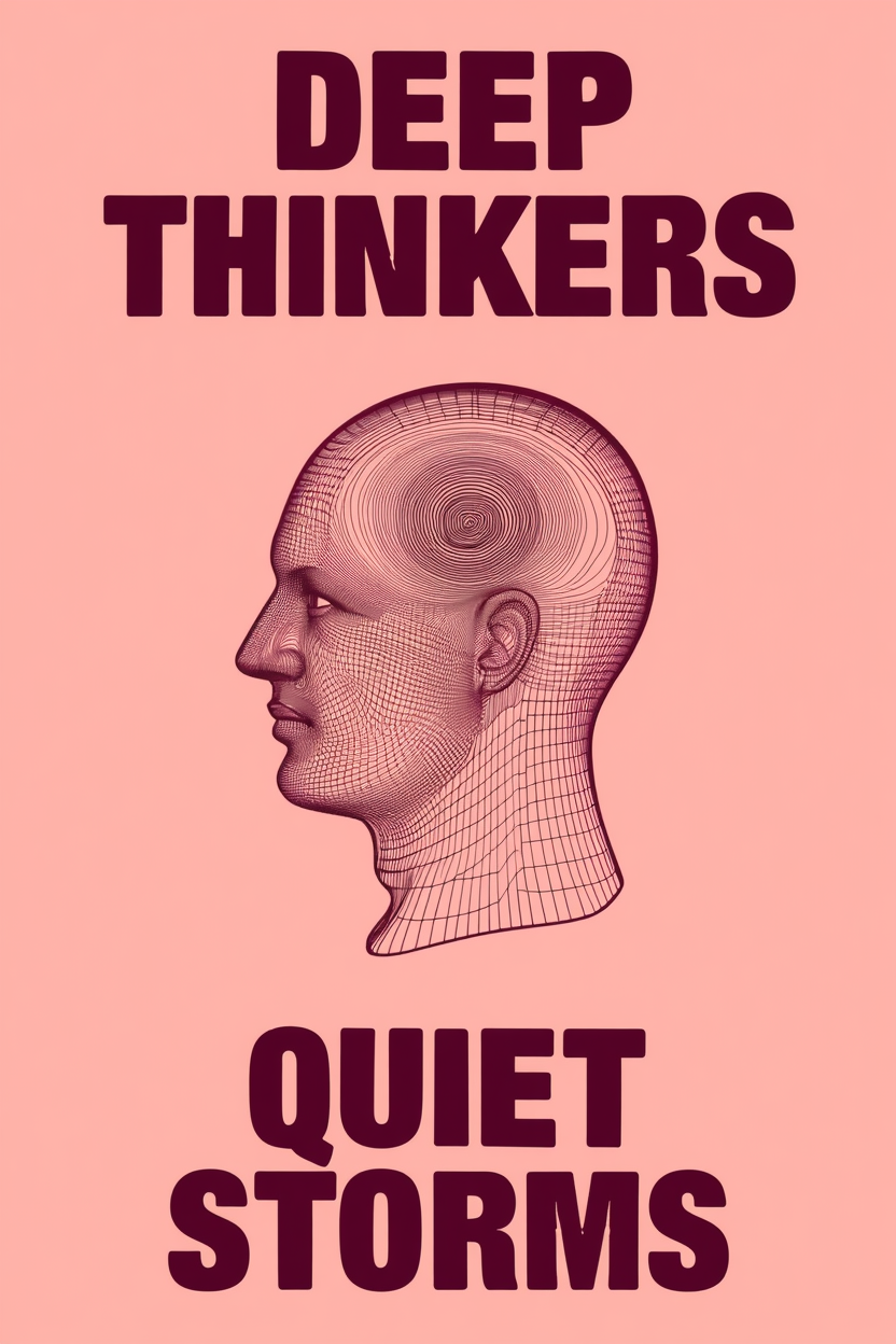 Deep Thinkers Quiet Storms – Minimalist Contemplative Wall Art