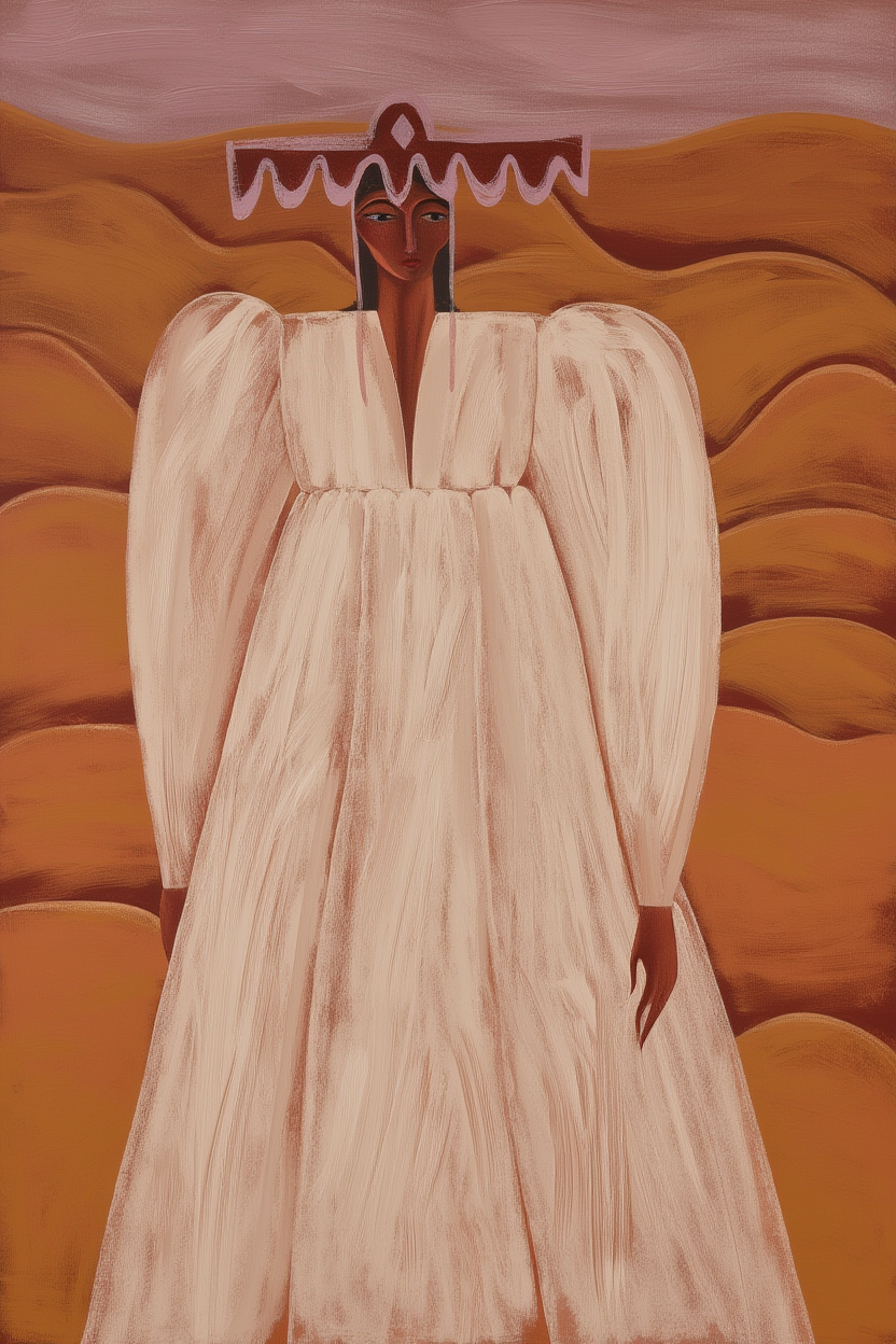 Set of 2 Wall Art Prints – Desert Revenue Figurative Art & Primary Balance Bauhaus Abstract Composition