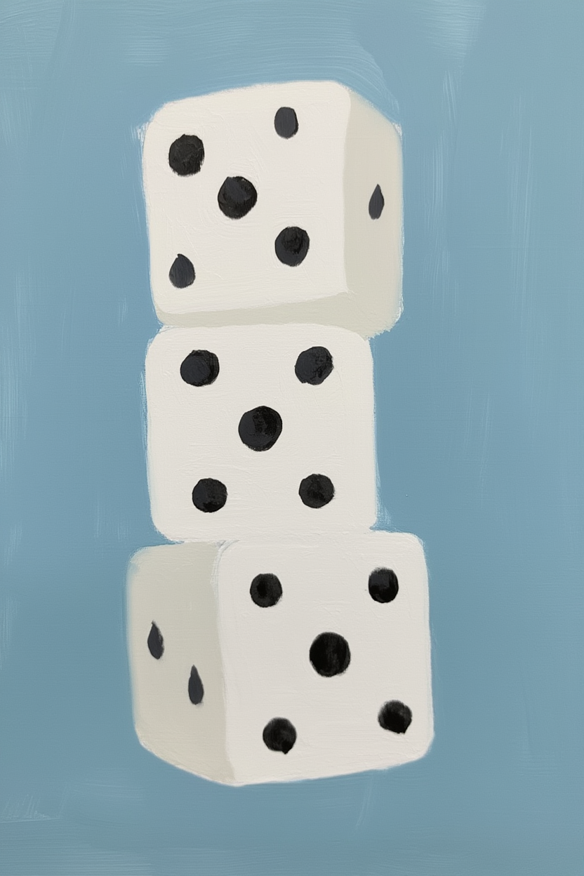 Set of 3 Dice Art Prints – Modern Gaming Wall Decor - Hakyarts