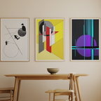 László Moholy-Nagy – 3 Modernist Prints | Abstract Geometric Art Collection