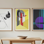 László Moholy-Nagy – 3 Modernist Prints | Abstract Geometric Art Collection