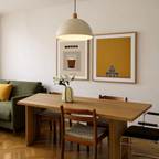 Set of 2 Minimalist Modern Wall Art Prints – Geometric Resonance & Mocha Coffee Gallery Set