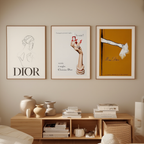 Set of 3 Dior Advertising Covers – Vintage Fashion Wall Art - Hakyarts