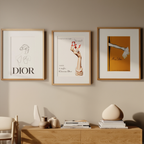 Set of 3 Dior Advertising Covers – Vintage Fashion Wall Art - Hakyarts