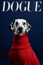 Set of 4 DOGUE Wall Art Prints | Turtlenecks Collection | Fashion Dog Posters | Minimalist Pet Decor