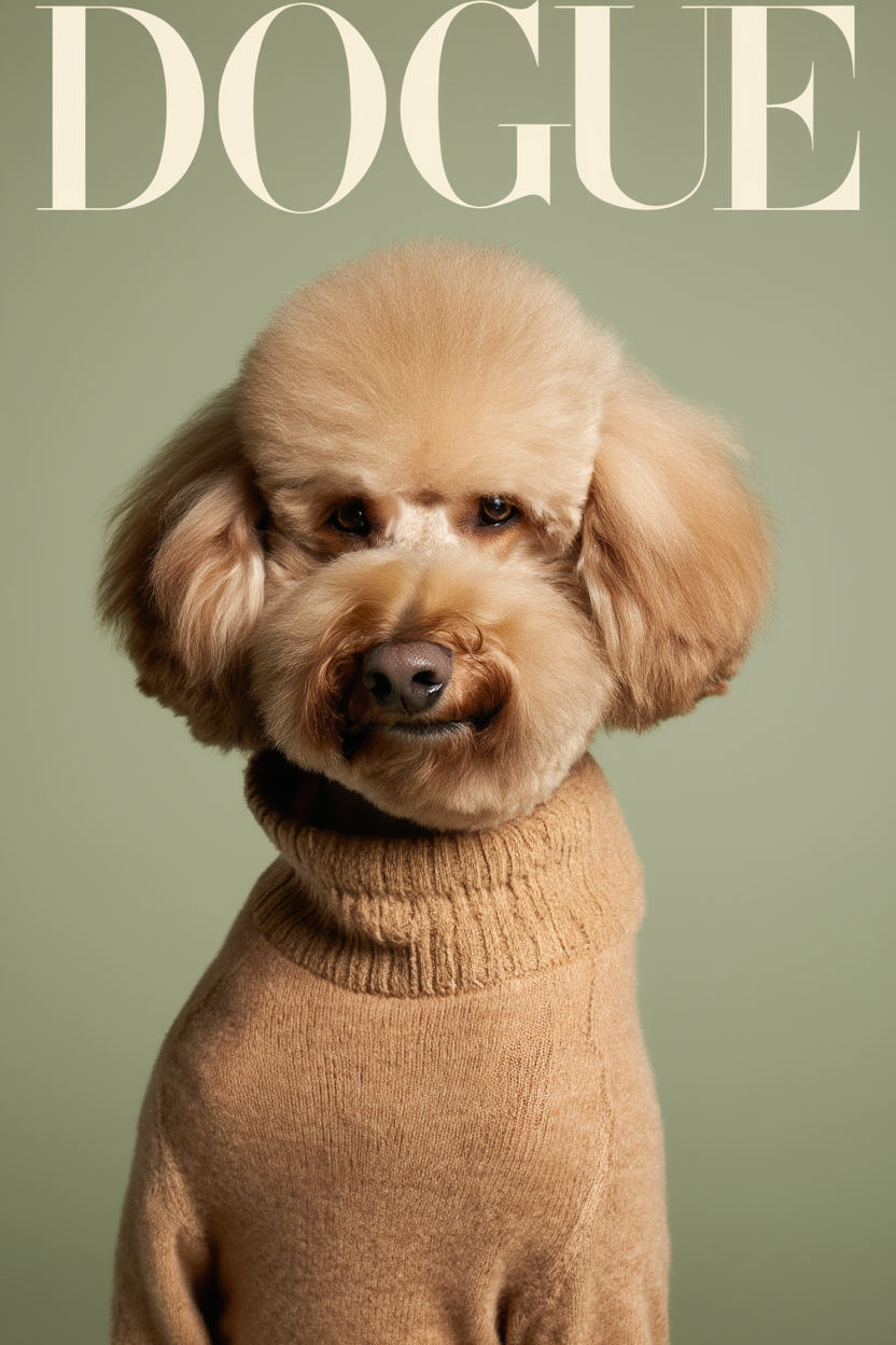 Dogue – Poodle Fashion Cover – Minimalist Wall Art Print