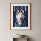 Dogue – Husky Blue Cover – Minimalist Wall Art Print
