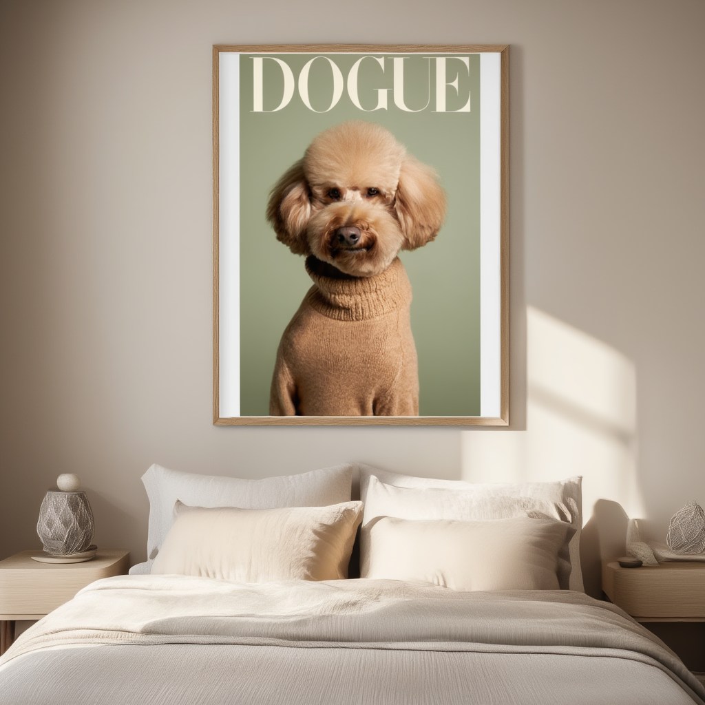 Dogue – Poodle Fashion Cover – Minimalist Wall Art Print