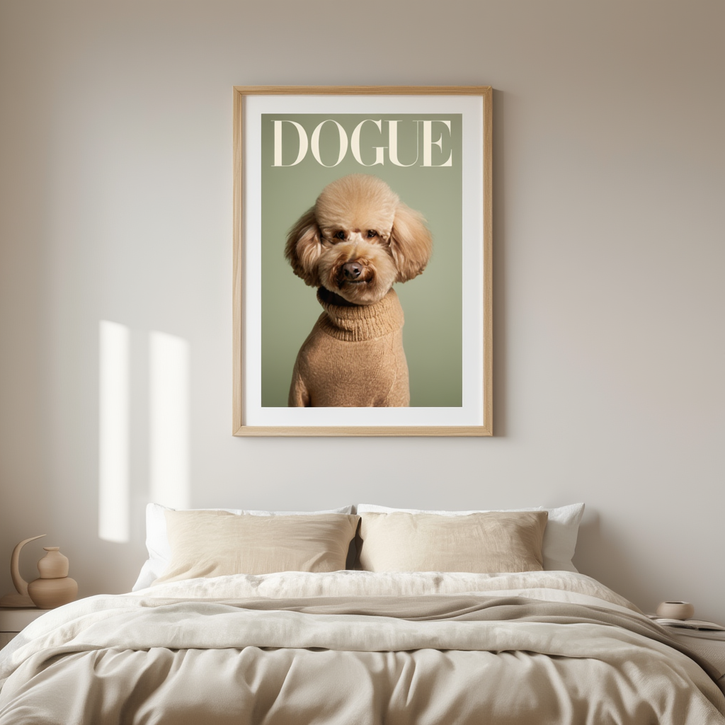 Dogue – Poodle Fashion Cover – Minimalist Wall Art Print