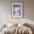 Dogue – Poodle Purple Cover – Minimalist Wall Art Print