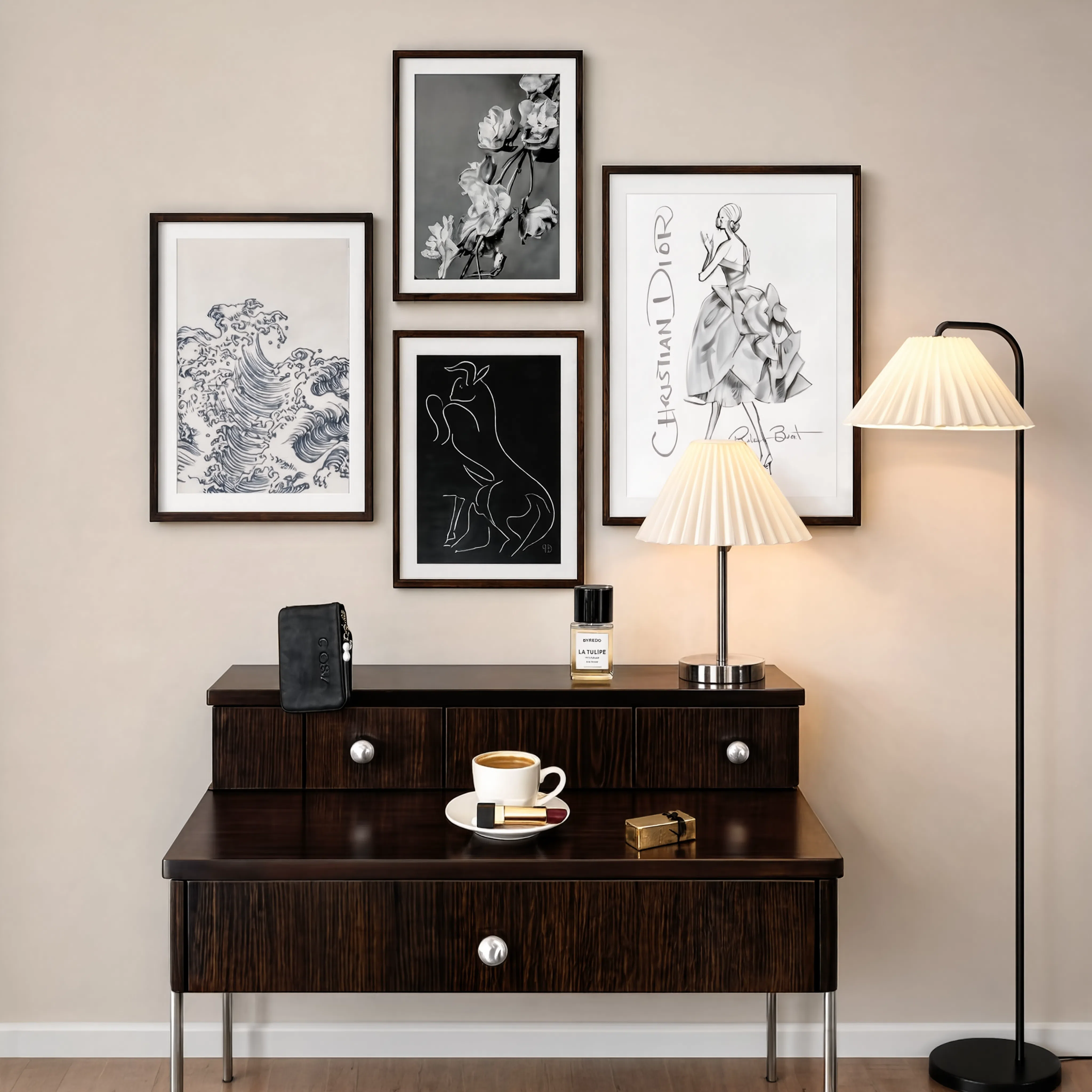 Set of 4 Contemporary & Timeless Art Prints – Matisse, Dior, Botanical & Japanese Art