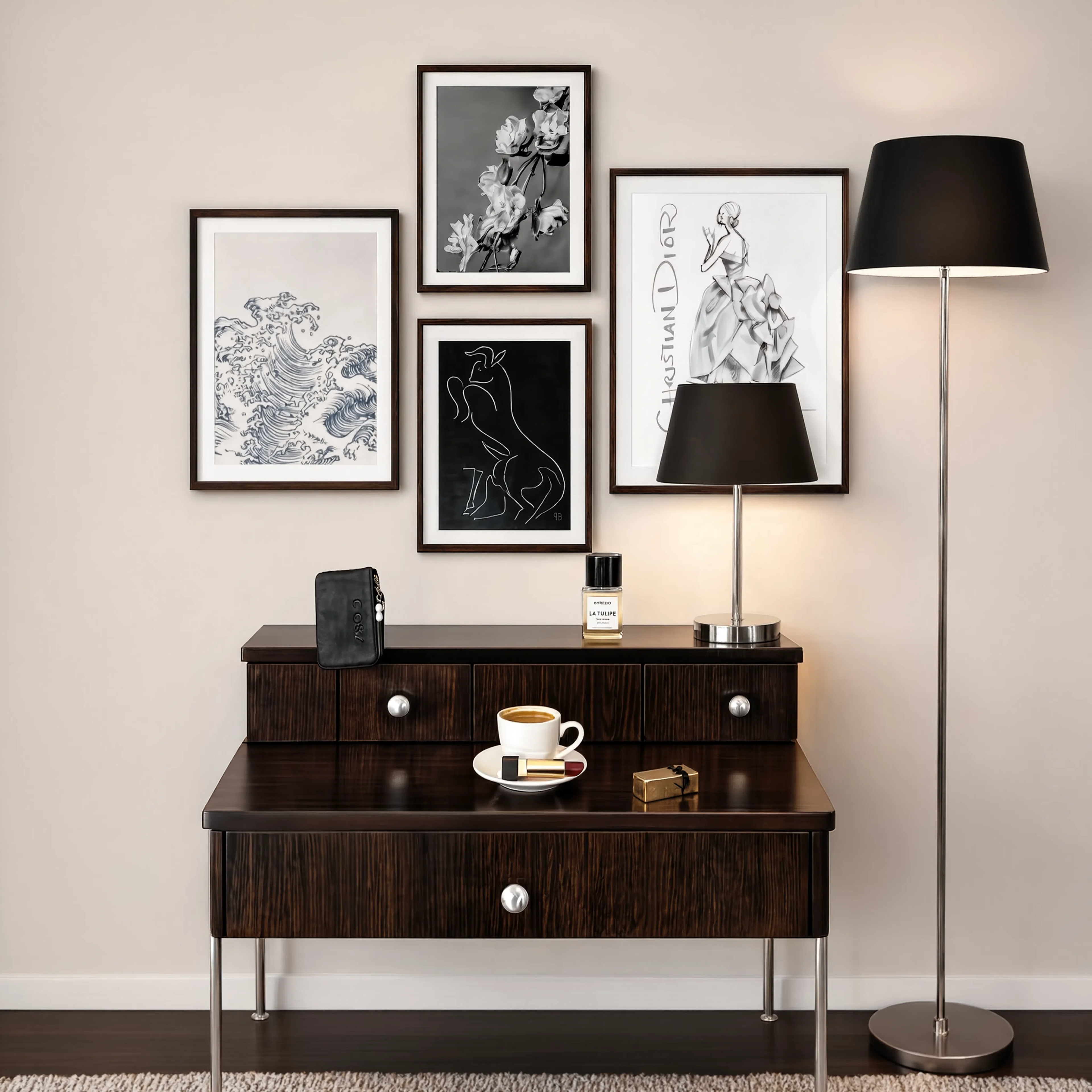 Set of 4 Contemporary & Timeless Art Prints – Matisse, Dior, Botanical & Japanese Art