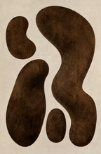 Earthy Abstract Forms I | Contemporary Abstract Art Print