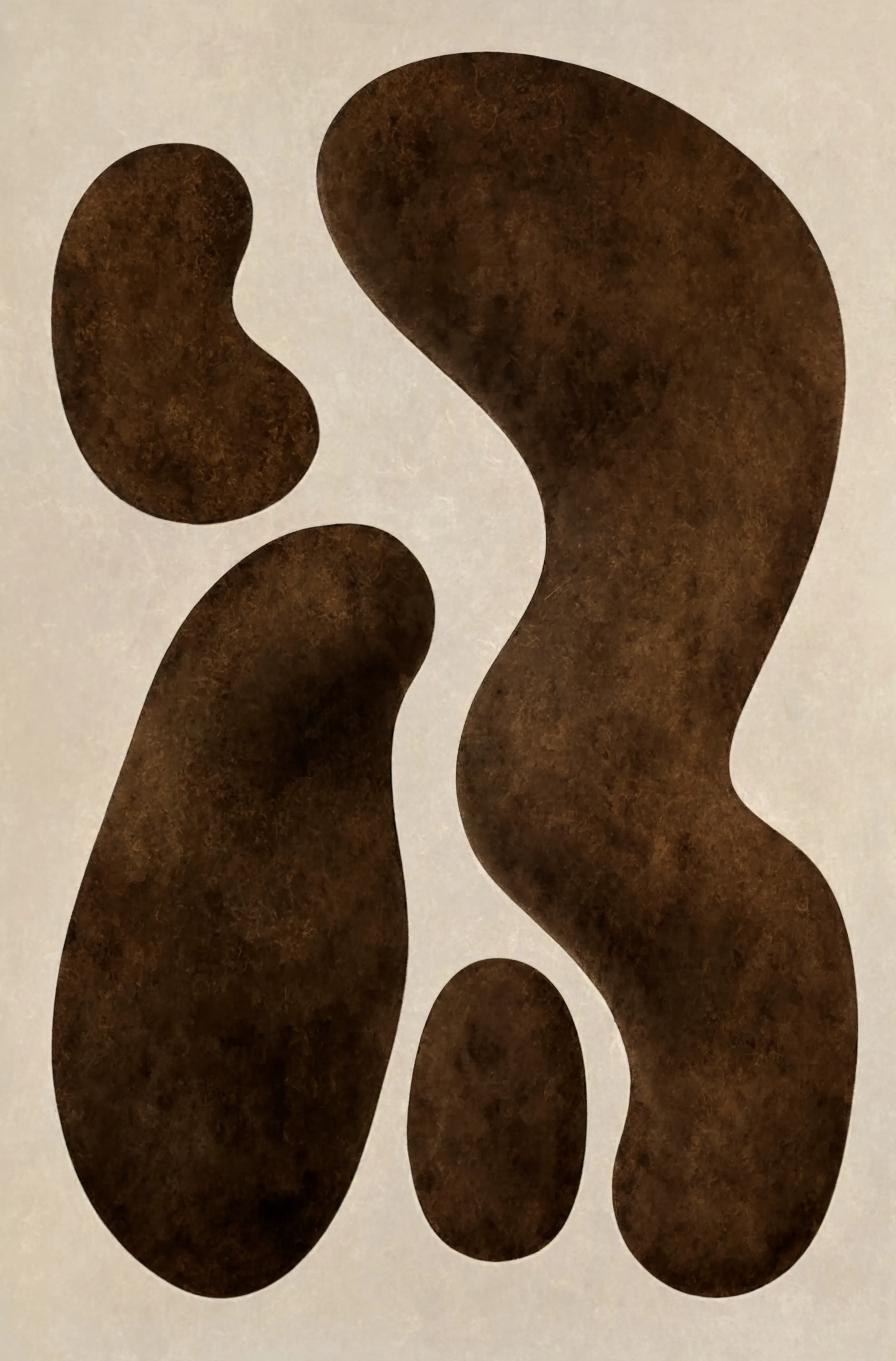 Earthy Abstract Forms I | Contemporary Abstract Art Print