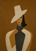 Earthy Folk Portrait II | Contemporary Figurative Art Print