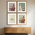 Set of 4 Chromatic Whirl, Domestic Harmony & Luminous Dreams Art Prints – Contemporary Abstract Wall Art - Hakyarts