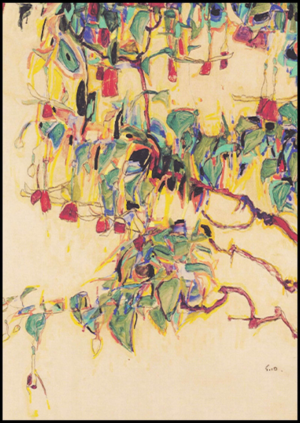 Set of 2 Art Prints | Japanese Nature and Expressionist Wall Art