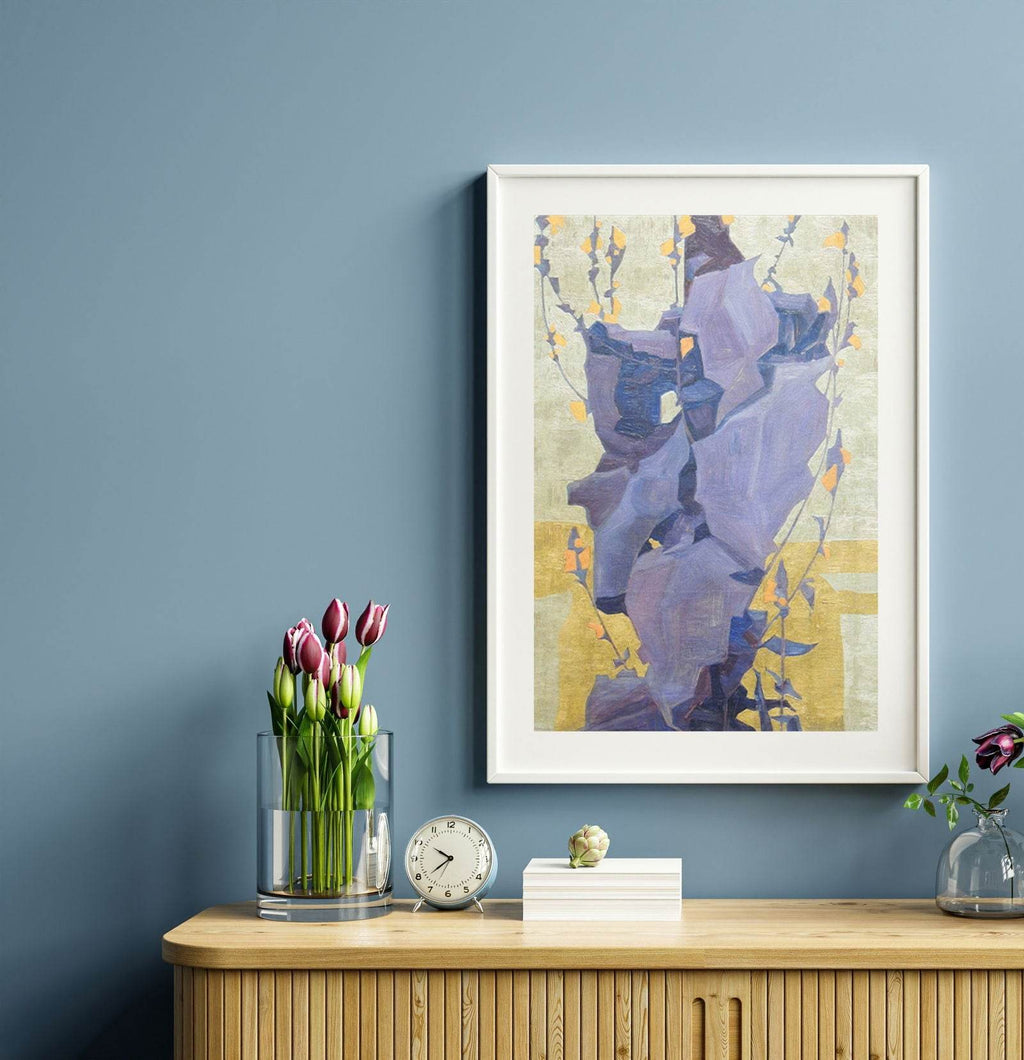 Egon Schiele - Stylized Flowers in Front of Decorative Background - Hakyarts