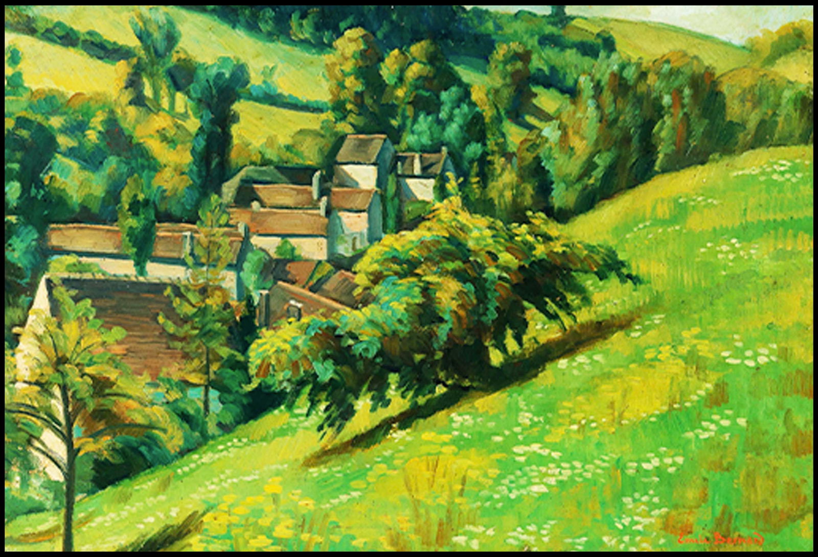 Émile Bernard - A View of Molosmes