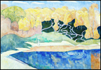 Émile Bernard - Woman Walking on the Banks of the Aven