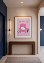 Cozy Cat Nap | Whimsical Cat Wall Art