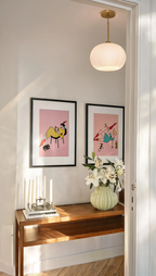 Set of 2 Cozy Lifestyle Wall Art Prints – Wine Evening & Reading Corner Gallery Set