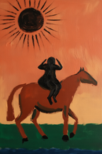 Set of 3 Equestrian Folk Art Prints – Rustic Horse Wall Decor - Hakyarts