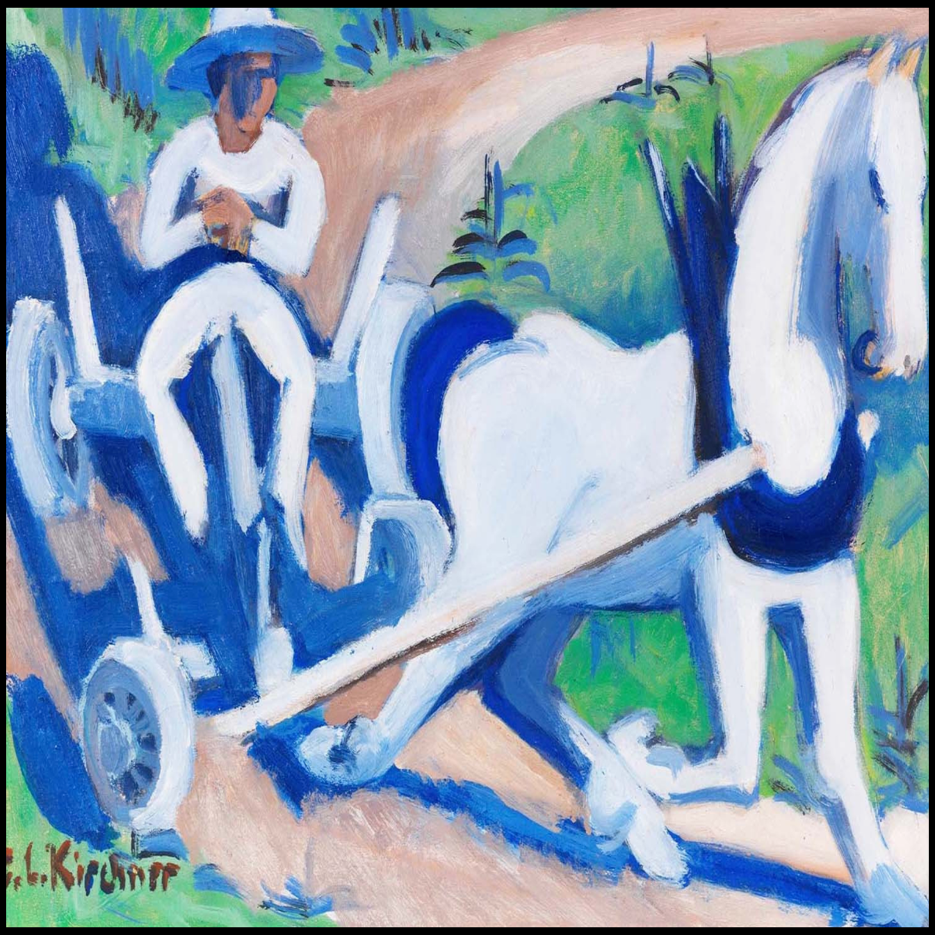 Ernst Ludwig Kirchner - Farm Wagon with Horse Tapestry
