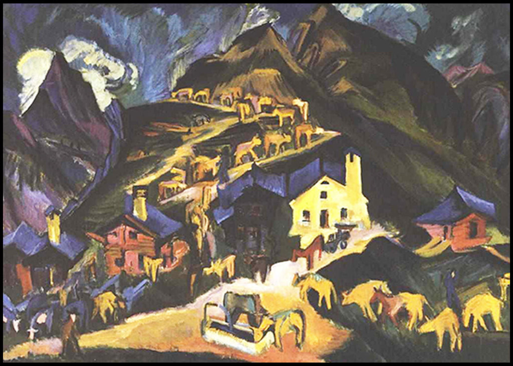 Ernst Ludwig Kirchner - Farmers Driving Cattle