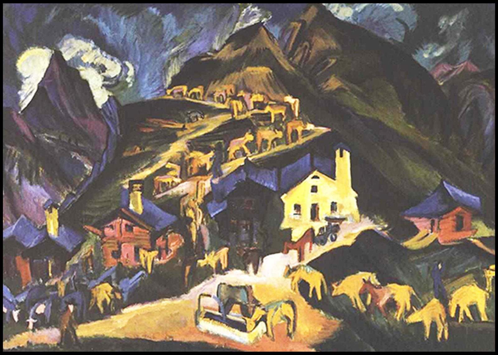 Ernst Ludwig Kirchner - Farmers Driving Cattle