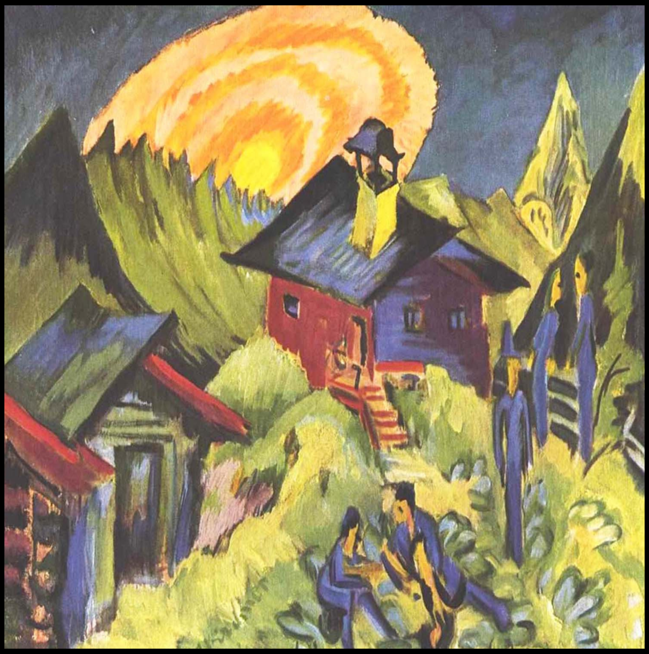 Ernst Ludwig Kirchner - Moon rising at the Staffelalp