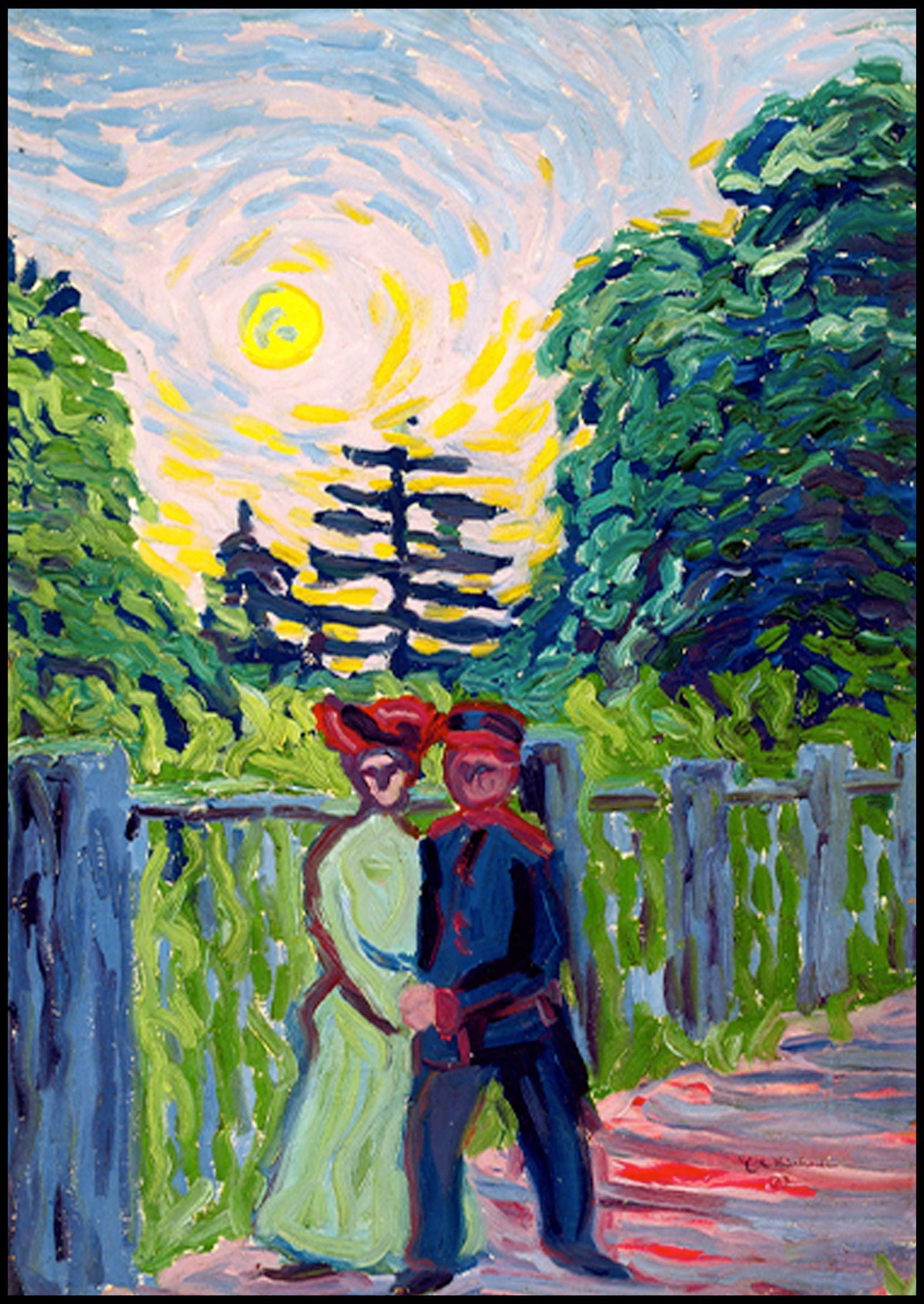 Ernst Ludwig Kirchner - Moonrise, Soldier and Maiden