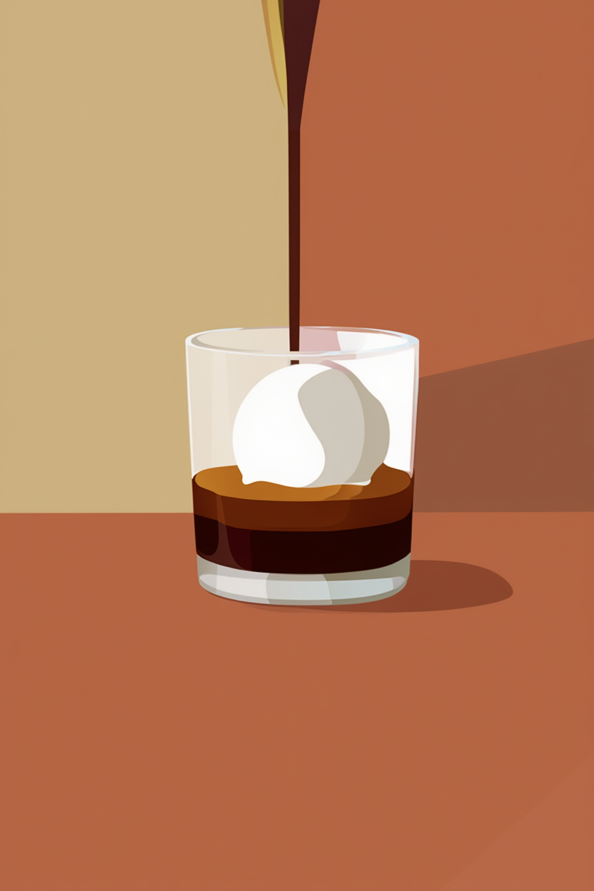 4 Coffee Posters – Affogato, Flat White, Macchiato, Frappuccino & Americano Minimalist Café Wall Art - Hakyarts