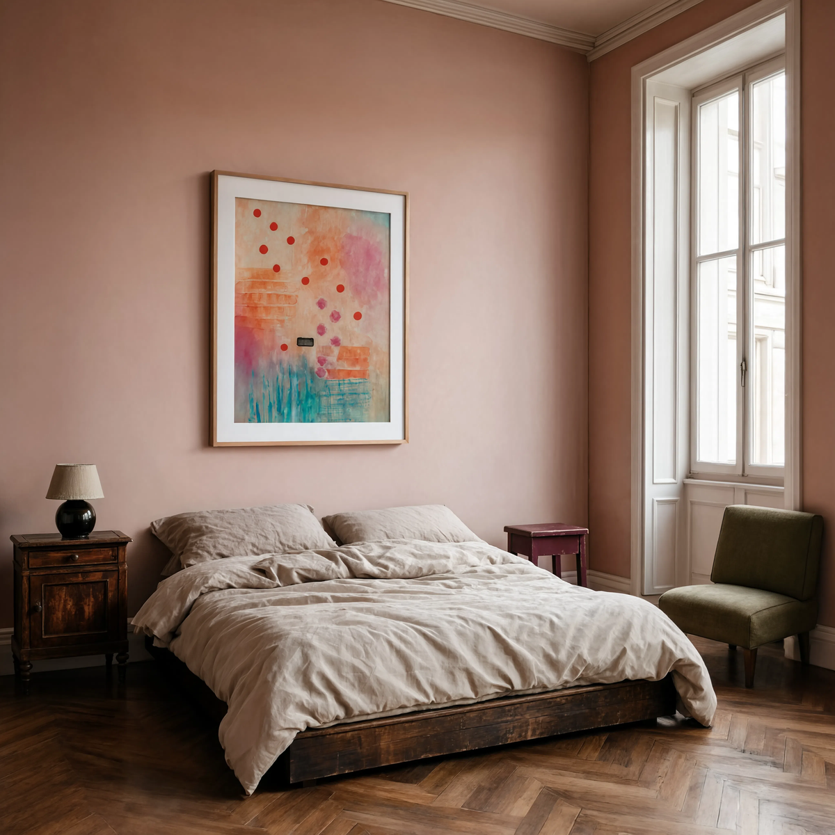 Coral Abstract Variation | Contemporary Abstract Wall Art Print