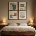 Set of 4 Motivational Prints – Inspirational Wall Art for Home & Office - Hakyarts
