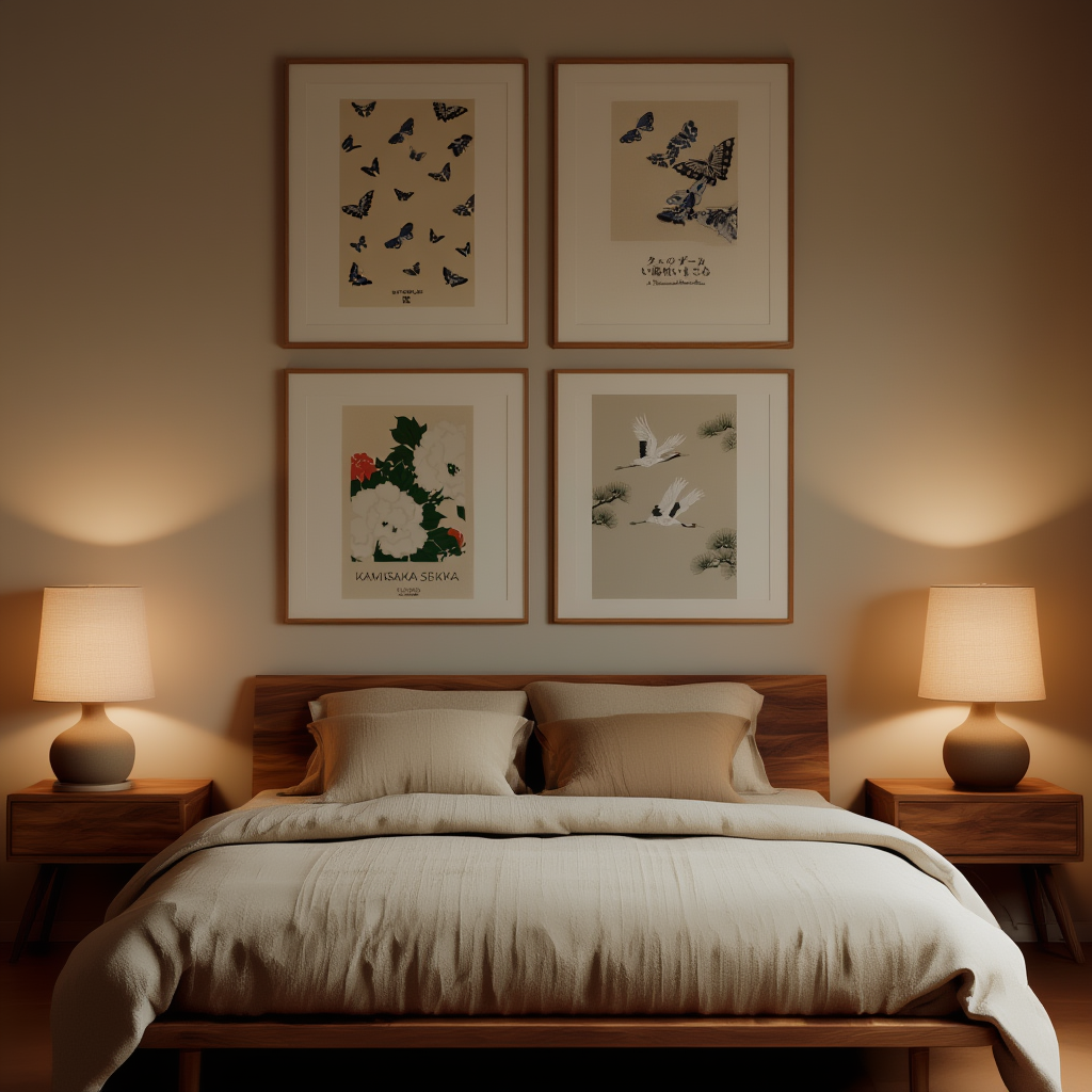 Set of 4 Kamisaka Sekka Prints – Japanese Art & Design Wall Décor - Hakyarts