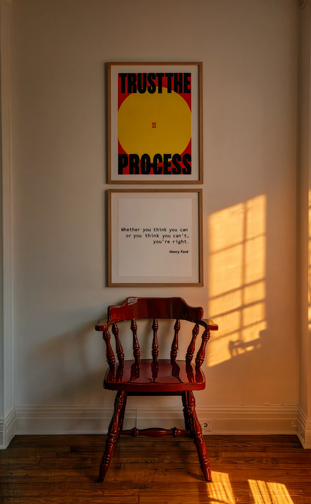 Set of 2 Motivational & Urban Art Prints – Mindset & Trust the Process Gallery Set