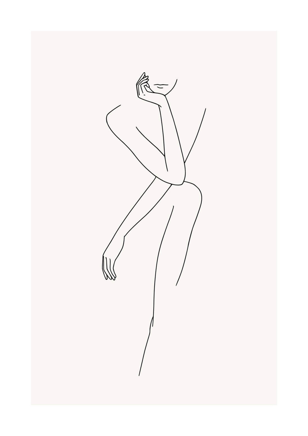 Female Figure Line Art poster - Hakyarts